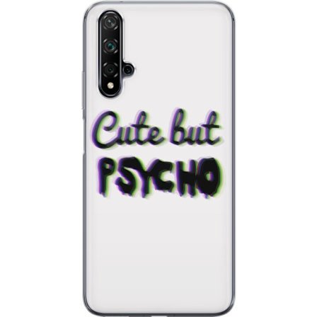 Kompatibel Mobilcover til Huawei nova 5T Rainbow-farvet legetøjsfigur med et glad ansigt og farverige cirkler i en legesyg studieillustration