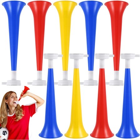 10 stk Horn Noise Maker, 27cm Noisemaker Trumpet, Megafon Match Horn Trumpet, Sports fans jubelhorn (Tilfeldig farge)
