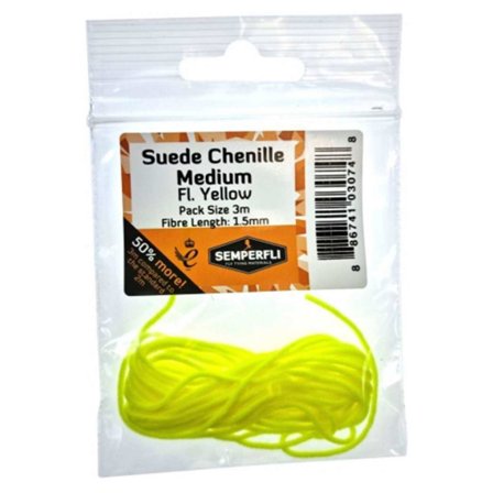 Semperfli Suede Chenille 1.5mm Medium - Fl Yellow