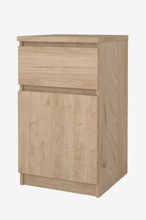 Tvilum - Naia natbord 1 dør + 1 skuffe - Pakke - Brun - Sengeborde - Fra Homeroom