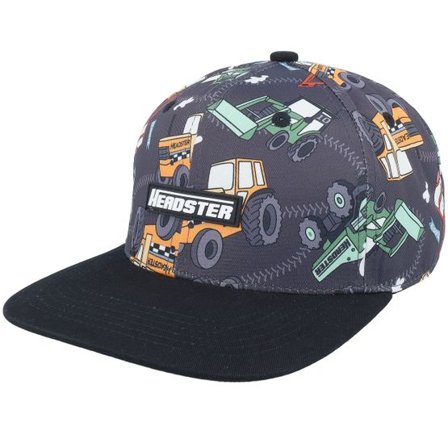Headster - Grå snapback Keps - Kids Under Construction Charcoal/Black Snapback @ Hatstore