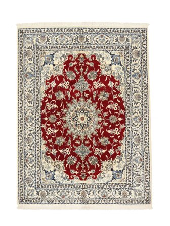 Nain Rug 147X192 Brown/Dark Red Wool, Persia