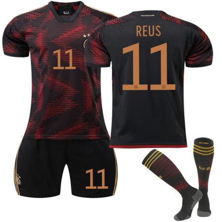 2022 Qatar World Cup Tyskland Borta Fotbollströja Set 18