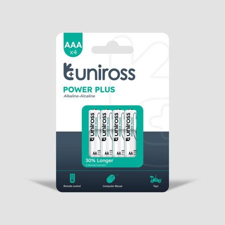 UNIROSS Power Plus Alkaline AAA 1.5V - PK4