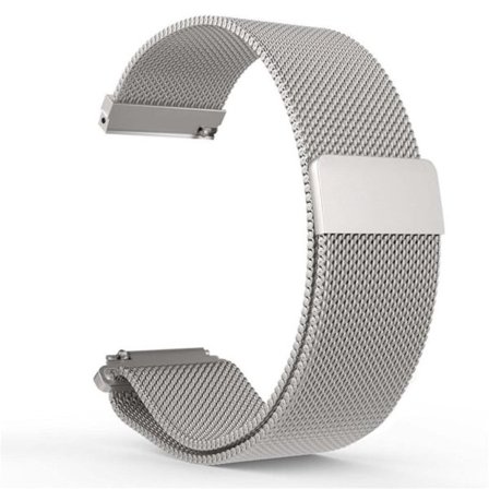 Milanese Mesh Smartwatch watch strap for Polar Ignite, etc - Silver