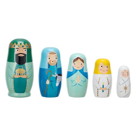 Russisk matryoshka fem-lags håndlavede børne- og voksenlegetøj