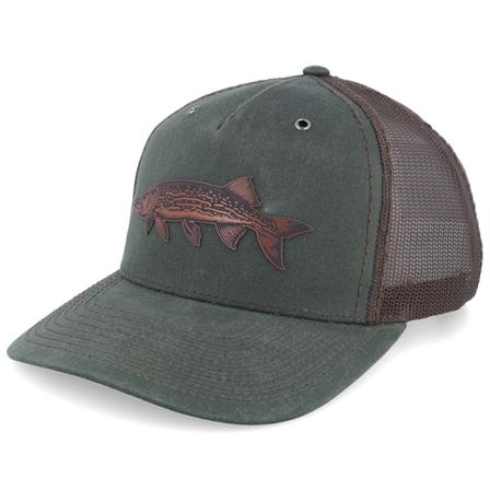 Skillfish - Vihreä trucker Lippis - Pike Figure 112wh Hawthorne Dark Olive/Coffee A-Frame Trucker @ Hatstore