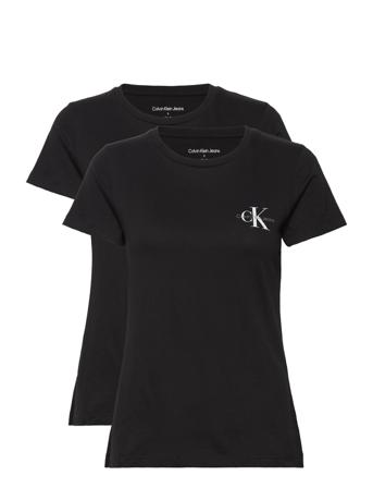2-Pack Monogram Slim Tee T-shirts & Tops Short-sleeved Musta Calvin Klein Jeans