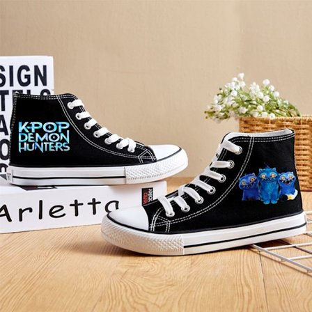 K-Pop Demon Hunters Lærredssko | Casual Sneakers med Print | Unisex Fan Fodtøj*43*14