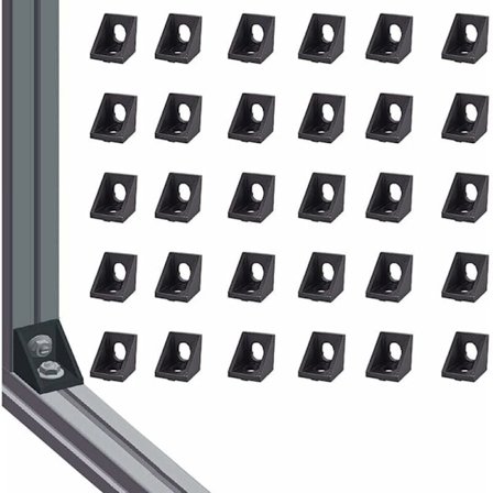 2020 kulma kiinnike kulma, kulma kiinnike, suora kulma kiinnike, alumiini kulma kiinnike, alumiini kulma kiinnike, 3D-tulostin leikkuukone 30 kpl