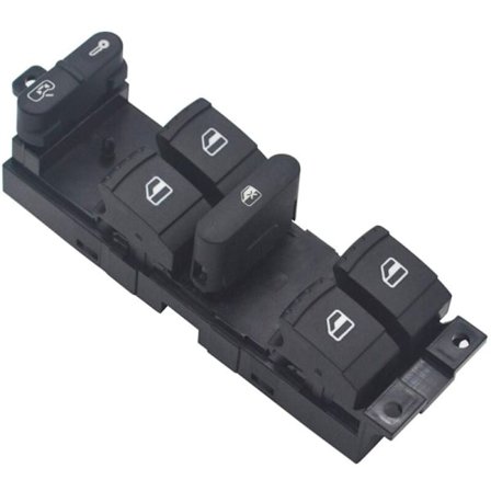 Fönsterhiss Reglerströmbrytare Elektrisk Fönsterknapp 1J4 959 857 D för Golf Jetta Bora Passat B5 Seat Leon Toledo 1J4959857D