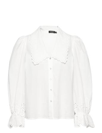 Slkathlin Blouse Ls Bluse Langermet Hvit Soaked In Luxury