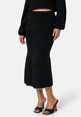 BUBBLEROOM Contrast Edge Knitted Skirt Vaatteet