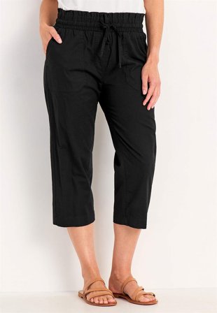 Cellbes of Sweden - Capribuksen i vasket bomull i svart for damer i størrelse 50