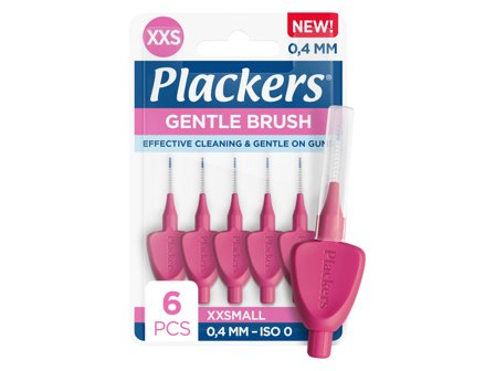 Plackers Gentle Brush Mellomromsbørste XXS, 0,4 mm, 6 stk.