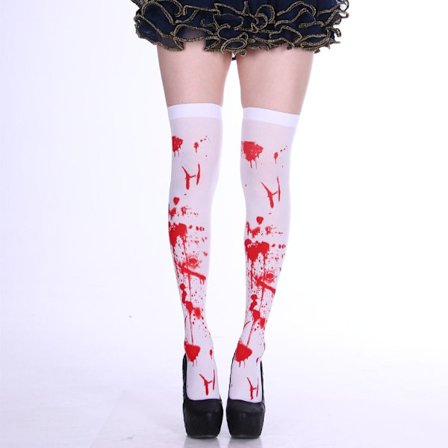 1 par Halloween Blood Socks Lårstrumpor 4 4