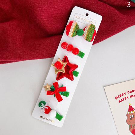 5st Barn Hårnål Juldekoration Hårklämmor Baby Hea