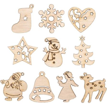 Juletræspendant Træskiver Juletræspendant