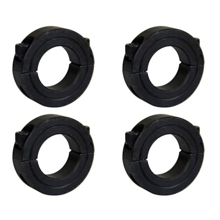 4st ställskruvsaxelkrage dubbel delad klämma på optisk axel