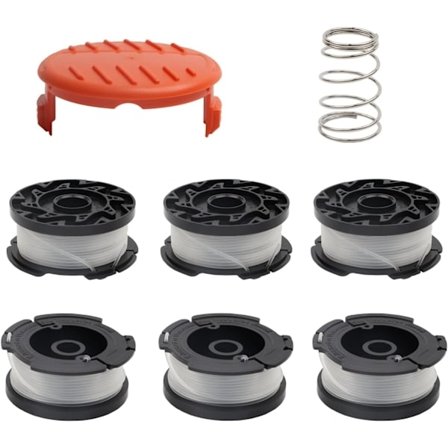 6-pak Udskiftnings Trimmer Snor til Black+Decker STC1820CM STC1820PC STC1820EPC STC1840EPC ST5530 ST1823 GLC1823L20 (6+1)-Perfekt
