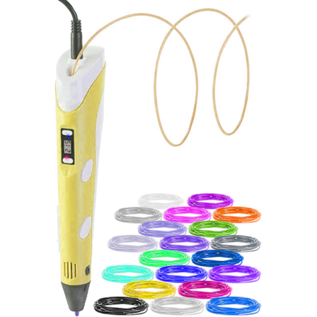 3D Print Pen: Rumtemperatur & Høj-Lav Temperatur Tilstande, Smart 3D Doodle Pen til DIY Legetøj & Kreative Gaver (USB)