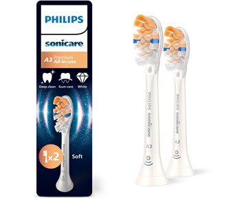 Philips-Sonicare Brushhead A3, 2 pack, White-Sonicare All-in-One børstehoder, 2-pakning-Oral care-Tannbørstehoder