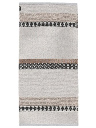 Vaskbart Lille Matilda Tæppe - Grå/Beige 70X150 Skandinavisk Stil