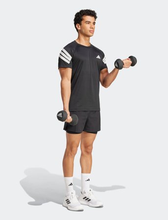 adidas Performance Gym+ 3S Tee - Black - XS