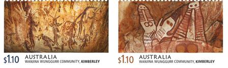 Australien - Klippekunst Kimberley - Postfrisk sæt 2v