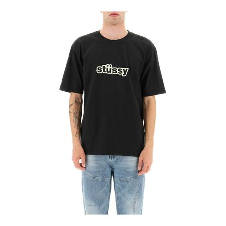 Stüssy, T-Shirts Zwart, Heren, Maat:L,print