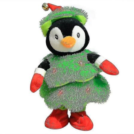 Tre-elg Snømann Opptak Sang Dansende Elektrisk Dukke Elg Tre Plysj Leke Penguin