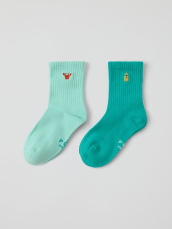 Polarn O. Pyret - 2-pack socks - 28 - 30 - Childrenswear - turquoise