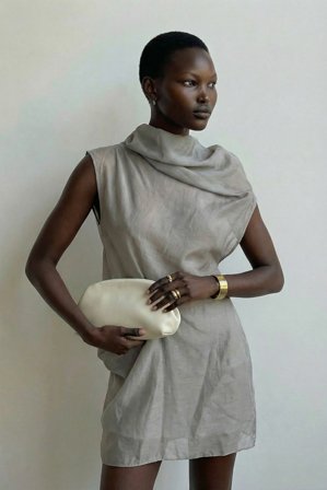 Handpicked x NA-KD - Gjennomsiktig kjole - Festkjoler - Grå - EU 42