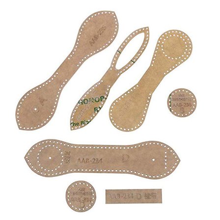 4 typer nøkkelring lærhåndverk akryl lær mal sko anheng mønster