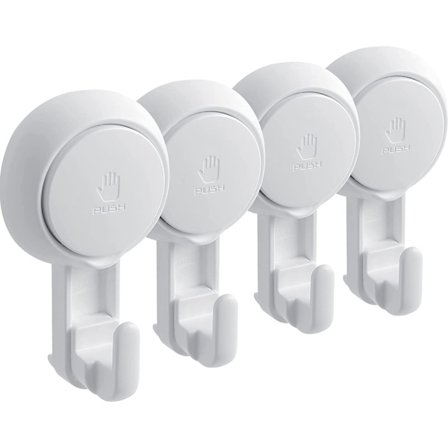 4 kpl Imuriasuuntaisia seinäkoukkuja, vahvat imukupit, lepakko