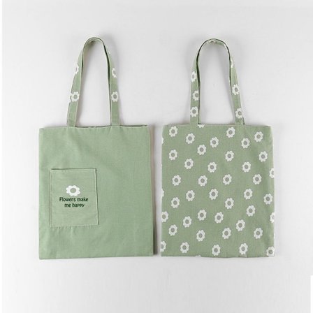 Dobbeltsidig veske Skulderveske for dobbelt bruk GRØNN SOLBLOMMEGRØNN