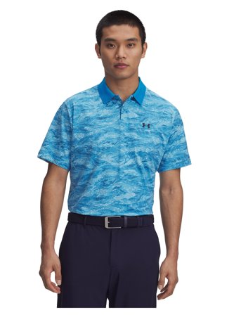 Under Armour Ua Drive Chill Printed Polo - Blue - XL