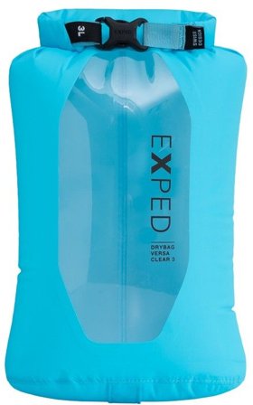 Exped Drybag Versa Clear 3 Cyan