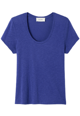 American Vintage Jacksonville T-shirt T-shirts Dam Blå S