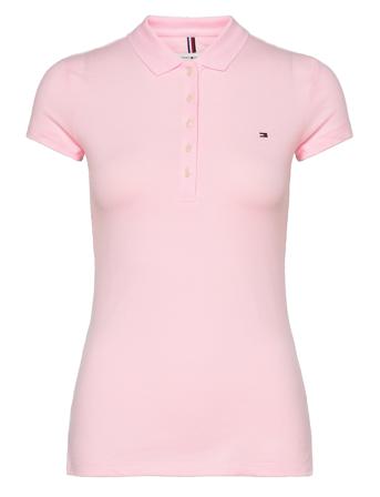 Heritage Short Sleeve Slim Polo Pink Tommy Sport