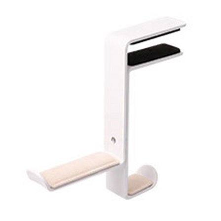 Gaming Headset Hodetelefonkrok Holder Hengerfeste Skrueløs Installasjon Holdbare Klips Holdere Sklisikker Skrivebordskrok Hvit