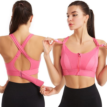 Dam sport-bh Tight Yoga Tank Front Dragkedja
