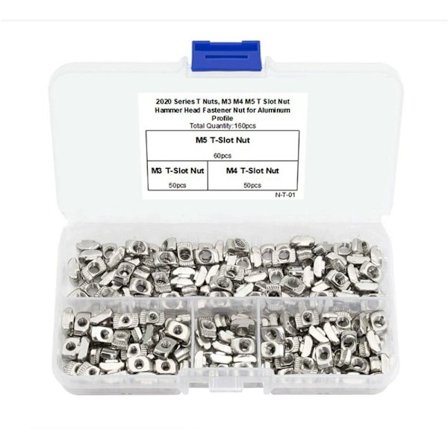 160 stk T-muttere T-spormutter 2020-serien T-muttere