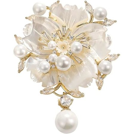 Blomsterbroche i smykkeserie til kvinder, stor kostumebroche og brocher julegave