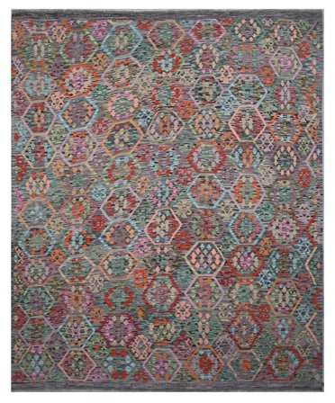 Hand Woven Kilim Afghan Old Style Rug 276X347 Wool Large