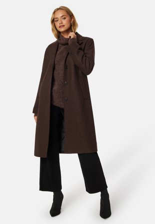 SELECTED Alma Wool Coat Java Detail:MELANGE Klær
