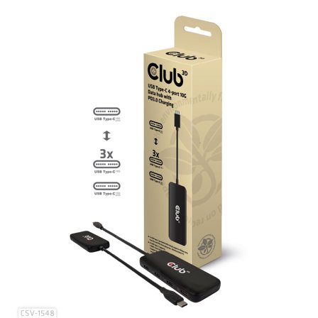 Club 3D Usb Type-C 4-Port 10G Data