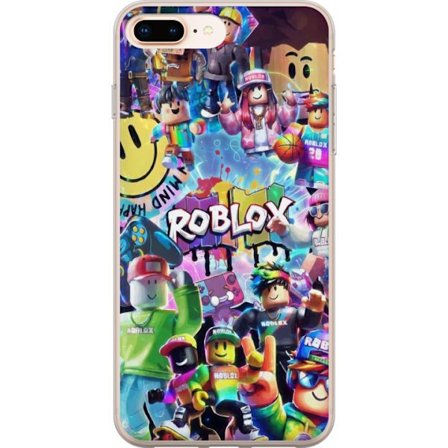 Yhteensopiva Puhelinkuori Apple Apple iPhone 7 Plus Suuri värikäs Roblox-maailma monilla hahmoilla, energinen pelikuvaus täydellinen lastenhuoneisi