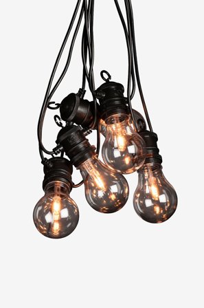 Konstsmide - Tilläggsslinga E27 10 LED utbytbar - Svart - Ljusslingor - Från Homeroom
