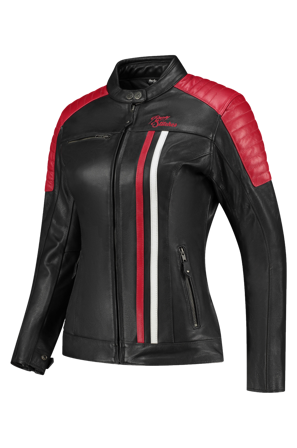Rusty Stitches Alice MC Jacket Women Black/White/Red 36